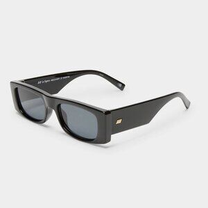 Le Specs Recovery Sunglasses in Black & Smoke Mono One Size Unisex Sunnies